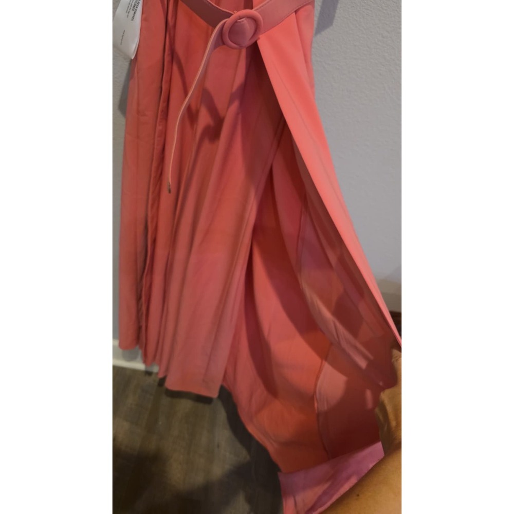 Kay Unger New York Pink Walk-Thru Jumpsuit Overskirt Belted Formal NWT 14 - Picture 13 of 16